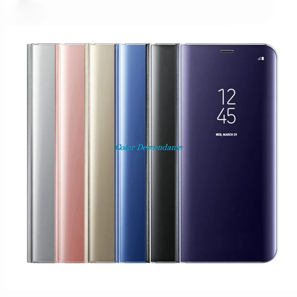 Чехол книжка с полная защита Экран Окно чехол для Samsung Galaxy S8 S7 S6 Edge Note 8 A7 A8 плюс 2018 J3