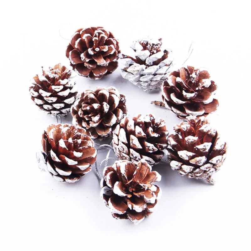 Рождественская елка подвесные шарики сосновые конусы праздничное украшение для