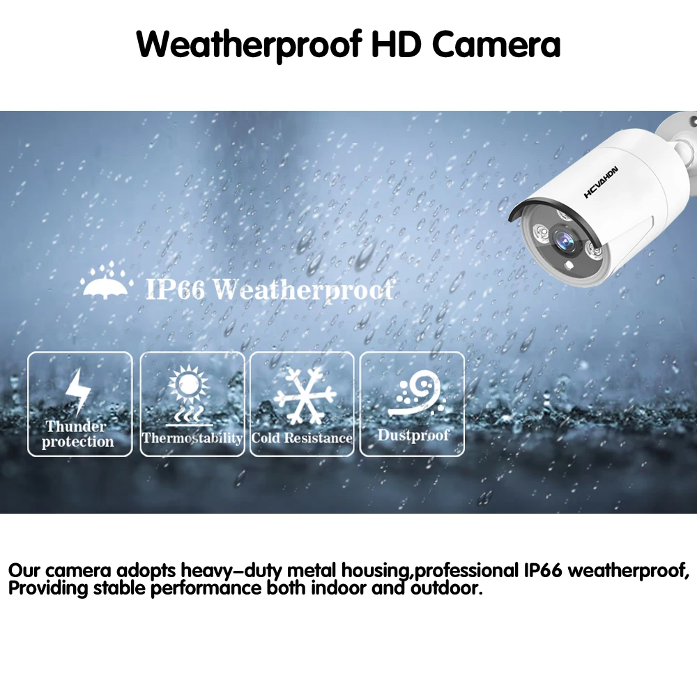 HCVAHDN открытый 4CH NVR CCTY системы AHD 5MP домашней безопасности комплект