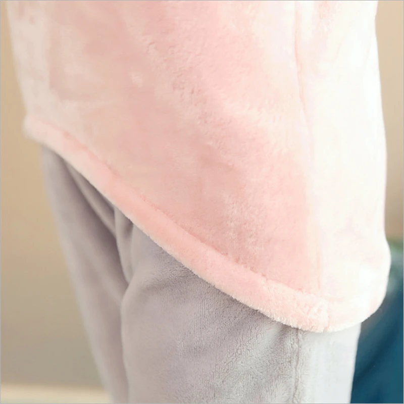 Для женщин Корейский Пижамы Зимние коралловые бархатные толстые теплые свежий