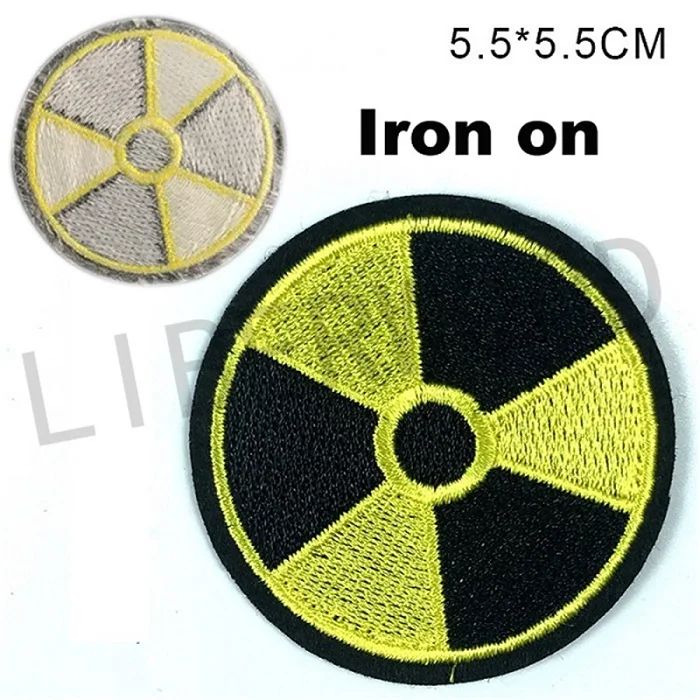 IRON ON PATCH Полоса атомная электростанция излучения Сталкер s.t.a.l.k.e. Фракции наёмников одиночек атомная сила значок патч Чернобыль - Цвет: IRON ON PATCH