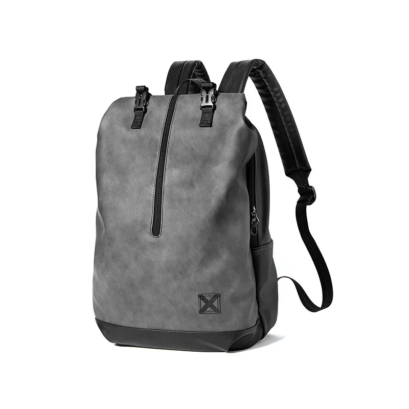 Рюкзак UIYI брендовый из ПВХ ПУ кожи черный водонепроницаемый на каждый день 14