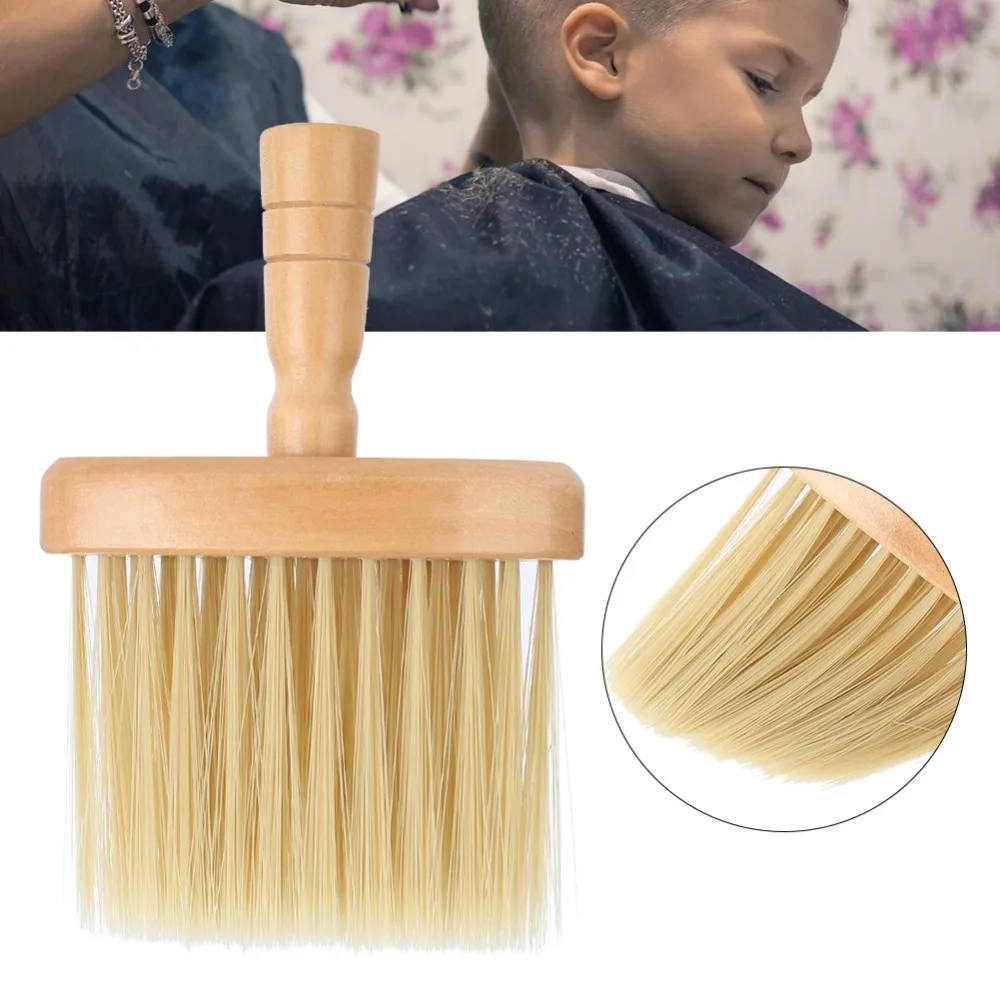 Neck Face Duster Brush Salon Hair Cleaning Wooden Cleaner Hairbrush Sweep Cut Hairdressing Tools | Красота и здоровье
