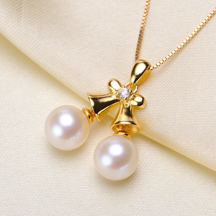 3 шт. жемчужные подвески в виде колокольчика джунглей из серебра 925 пробы |