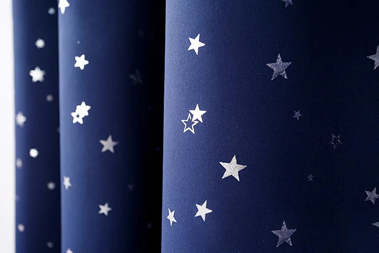 NAPEARL затемненные шторы для детской спальни с рисунком звезды темно синее окно в