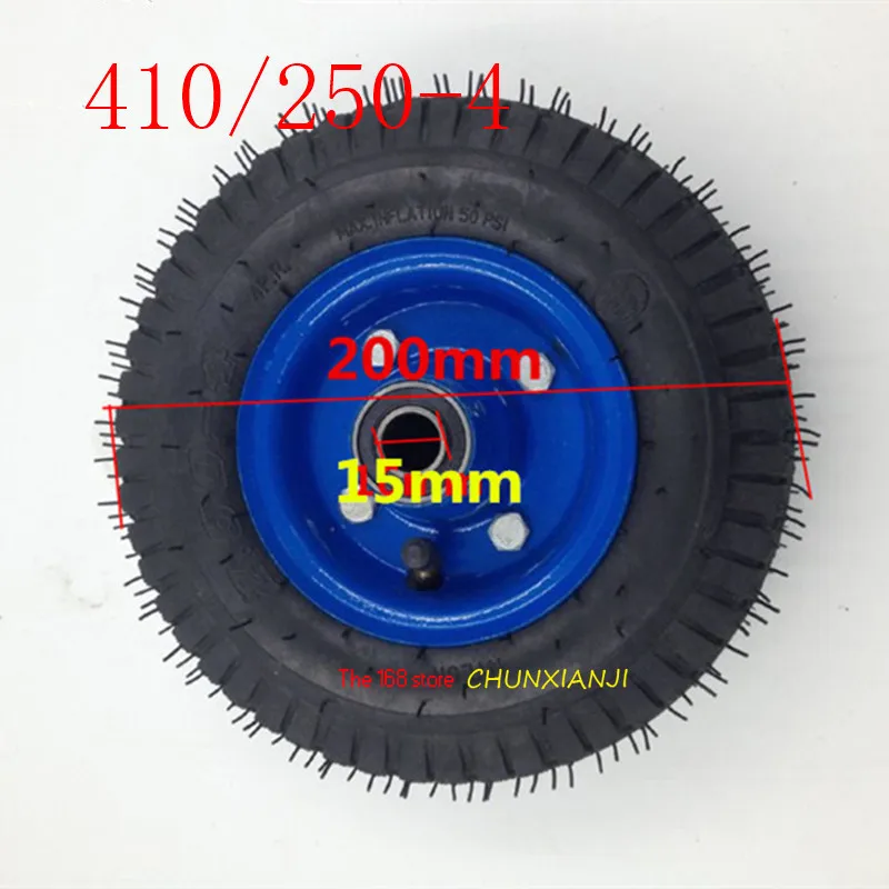 Грузовая пневматическая шина Lightning для 8 дюймовой тележки 410/250 4 колесные тачки