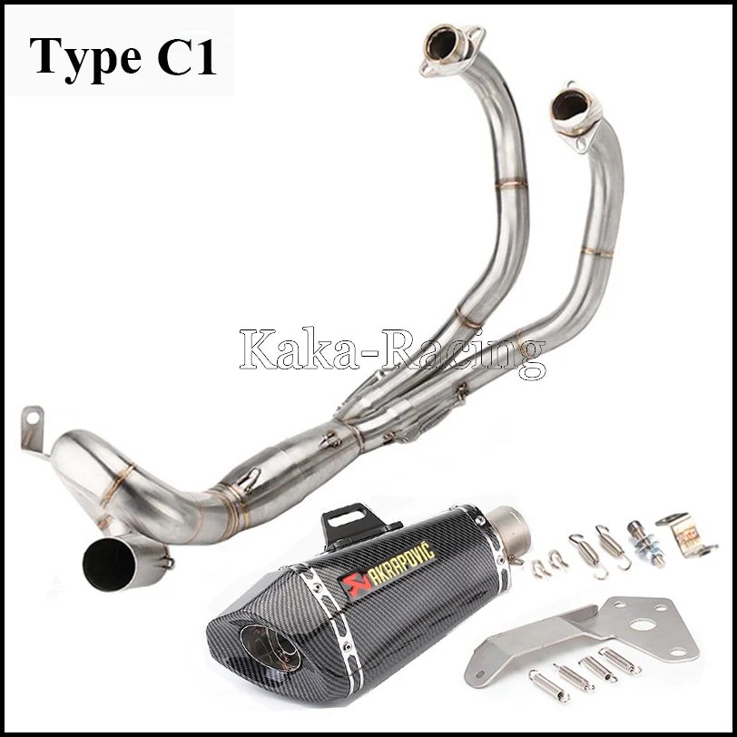 Type C1 FZ mt 07 мотоцикл Akrapovic глушитель выхлопной системы для Yamaha MT07 fzfz07 FZ-07 Tracer(-) XSR700 - Цвет: Type C1