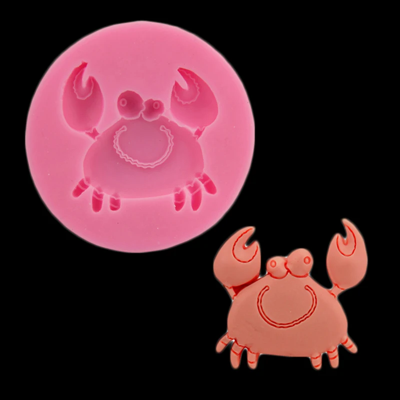 3d силиконовая форма для краба антипригарная мыла шоколада украшения свадебного