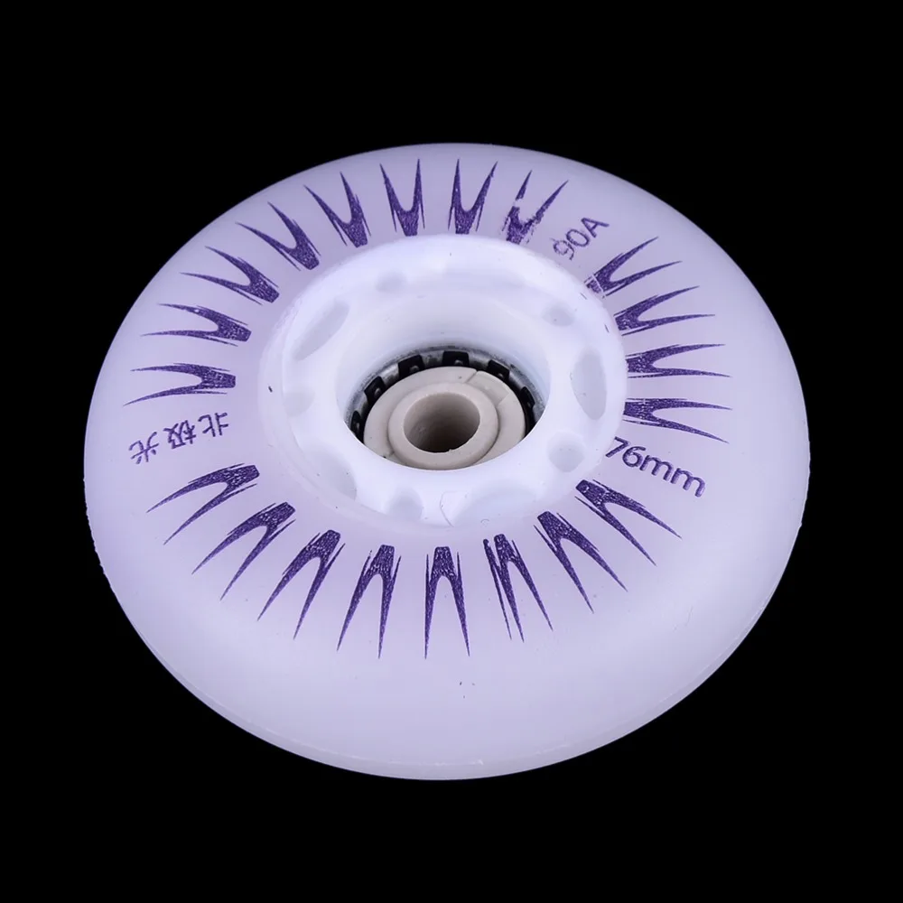 

4 Pcs 90A 72/76mm Flash Skate Wheels PU Freestyle Slalom Inline Roller Skates Rodas Bright Led Skating Wheel Sliding