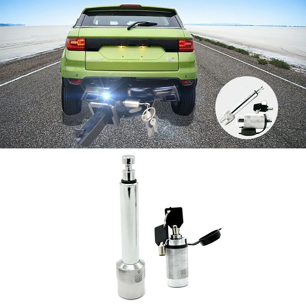 

5/8" Trailer Hitch Locking Pin with 2 Keys and Cover Truck Trailer Receiver Hitch Receiver Locking Pin Anti Rust