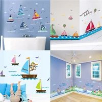 zs sticker boat wall stickers children room home decor boat vinyl kids room decal baby room nursery decor