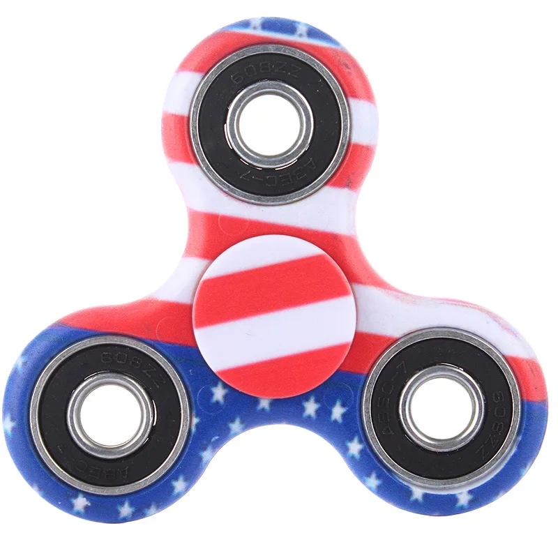 Камуфляжный ручной Спиннер EDC Tri Spinner игрушки фиджеты из металла красный для