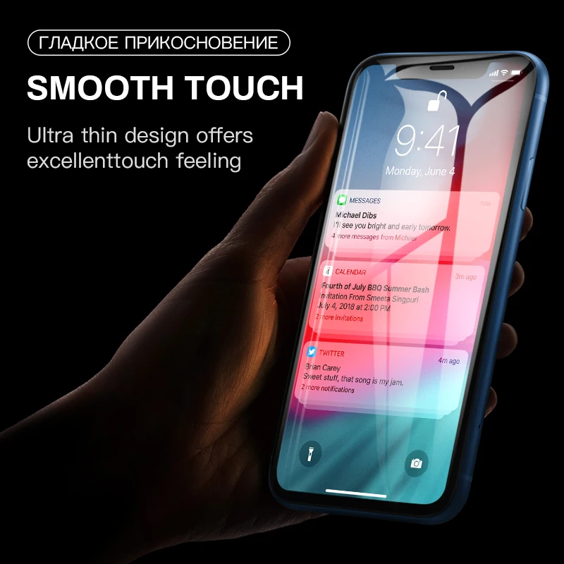 Полное покрытие 10D Edge закаленное защитное стекло для iPhone X 7 8 6 6s Plus Xr Xs Max защитная