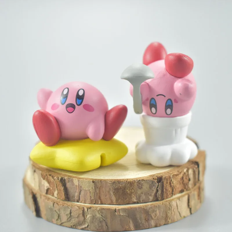 6 шт./лот Kirby фигурка игрушка Косплей Popopo шеф-повар с ложкой звезда яблоко ПВХ