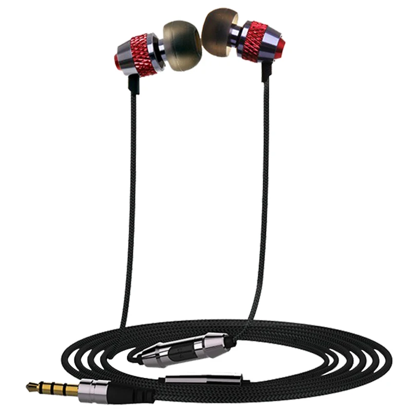 Наушники-вкладыши с микрофоном и нейлоновой линией 3 5 мм