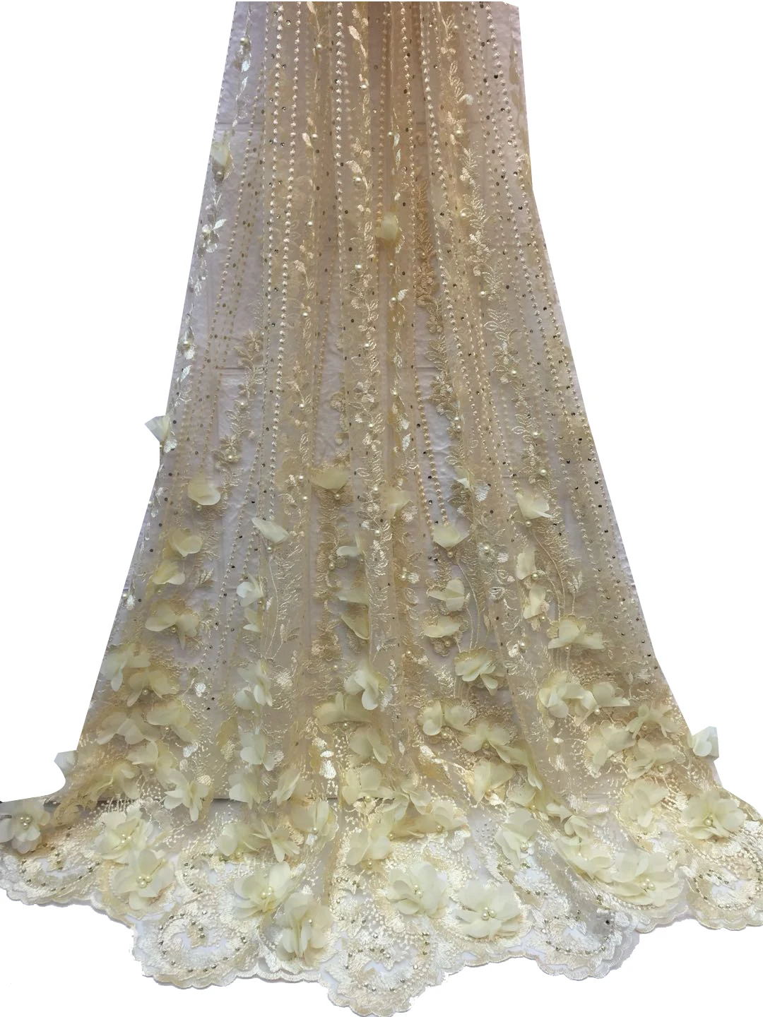 5 ярдов красивый Африканский Французский кружево ткань африканский тюль для