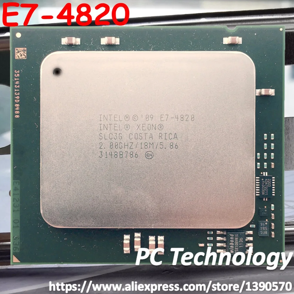 E7-4820 Original Intel Xeon E7 4820 2 0 ГГц 8-Core 18 МБ SmartCache DDR3 1333 МГц LGA1567 TPD 105 Вт Бесплатная доставка