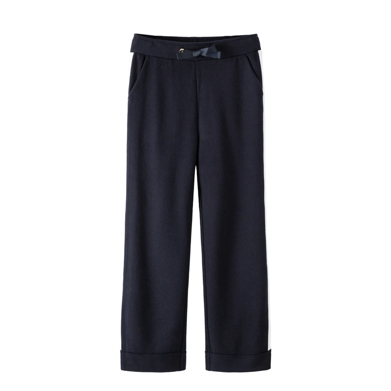 SEMIR Женские Широкие трикотажные брюки в рубчик с полосками сбоку женские