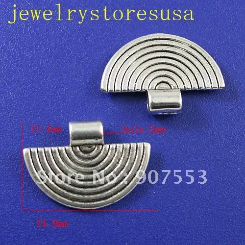 

20Pcs Tibetan silver Semicircle charm Findings h0294