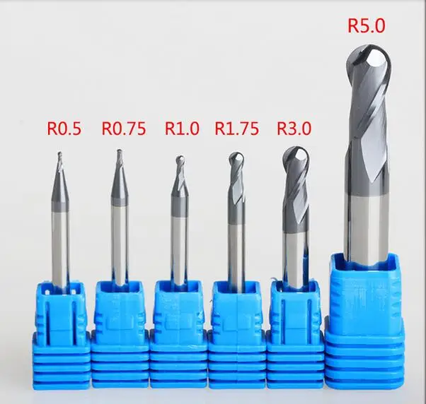 В наличии 5 шт. RADIUS 0.5 HRC45 R0.5 Вольфрам карбида сферическим концом фрезерные машины