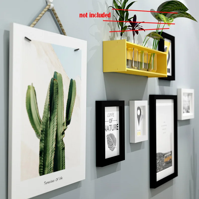 BAIUFOR фото деревянная рамка набор с полкой картины кактусами постер креативный