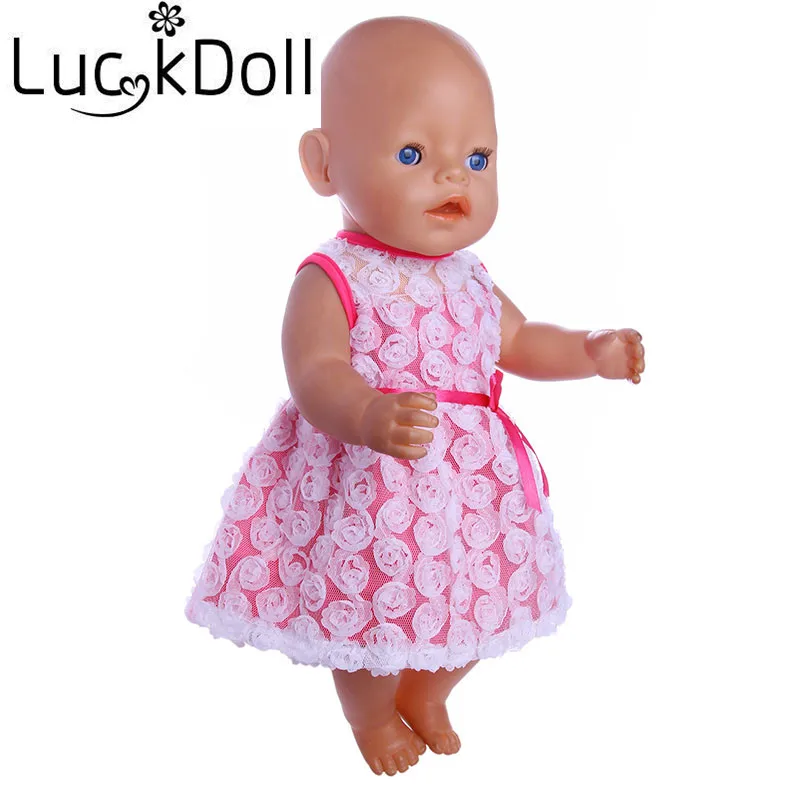 Платье принцессы без рукавов Luckdoll идеально подходит для кукол длиной 43 см, это лучший праздничный подарок для детей