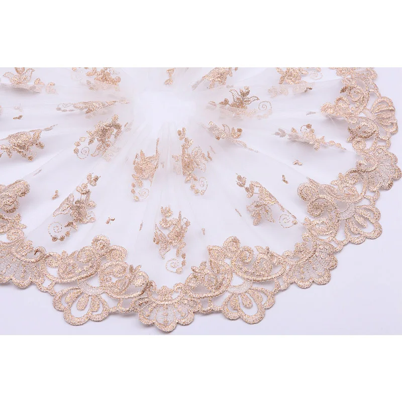 Новинка 2 ярдов/партия высокое качество кружево отделка вышивка кружевная ткань