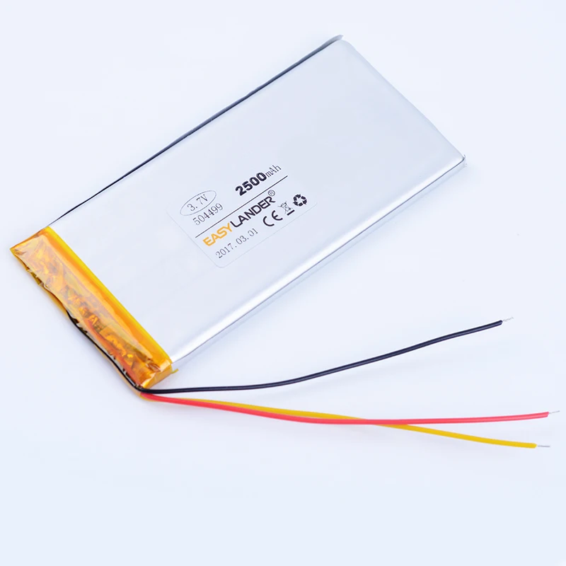 AEC504499 504499 3 7 V 2500mAh перезаряжаемый литий полимерный аккумулятор для электронных