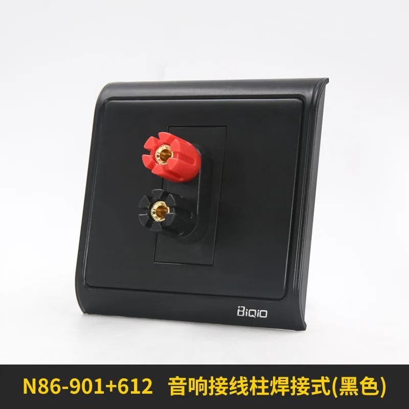 N86-901 + 612 2 отверстия динамик разъем аудио Banana plug панели | Обустройство дома