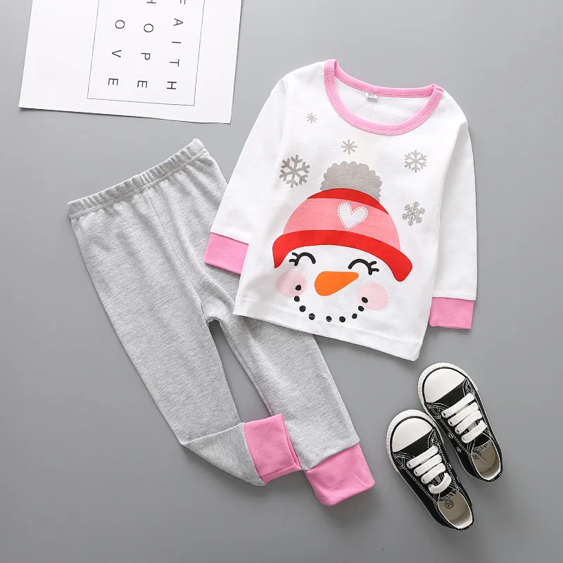 

Nightwear clothing sets Children garment boy girl set Costume Baby Boy girl Christmas Clothing Elk Infant Sleep wear Clothes