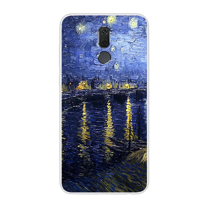 Чехол для Huawei Nova 2i 5 9 дюйма мягкий ТПУ чехол телефона с рисунком скетчей MaiMang 6 Mate 10