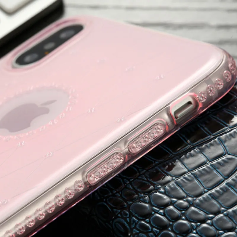 Новый сверлильный мобильный чехол для iPhone X 5s SE 6 7 6S 8 Роскошный из мягкого ТПУ Plus |