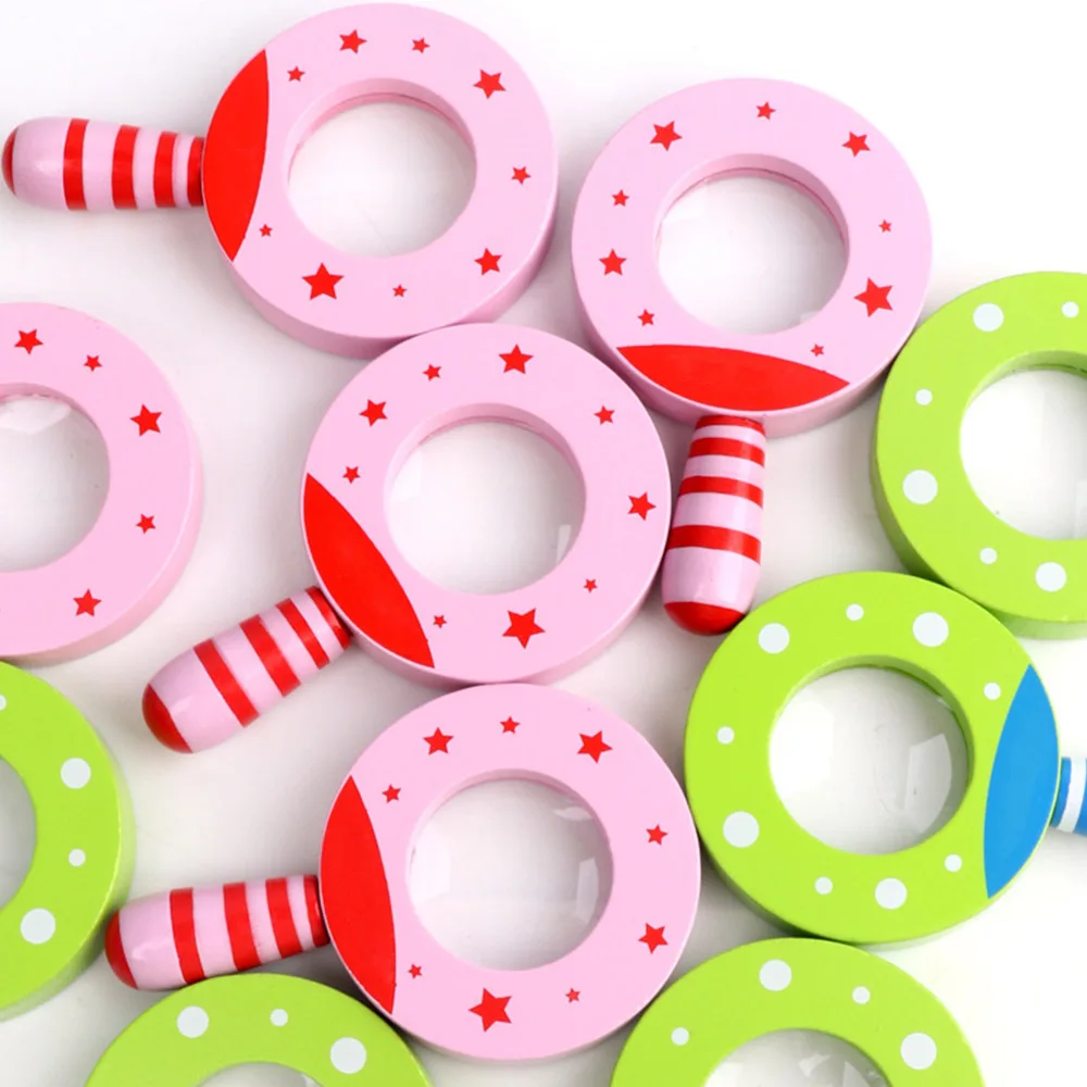 Обучающая игрушка деревянные насекомое детей увеличительное стекло объектив