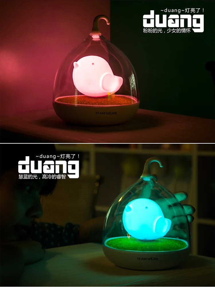 Новый необычный Ночной светильник с птицей новый креативный ночник сенсорная