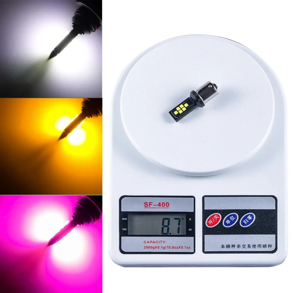 2 шт. 1156 BA15S P21W светодиодный PY21W BAU15S 1157 7440 7443 P21/5 Вт светодиодный лампы R5W DRL автомобильные указатели поворота Стоп-сигнал заднего хода авто светодиодные лампы 12 В