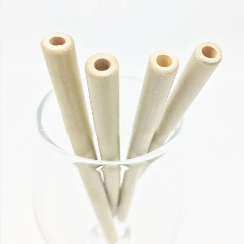 Многоразовая бамбуковая соломенная деревянная трубочка трубочки для питья