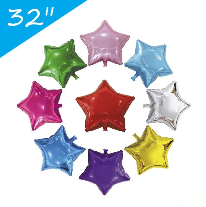 

1pcs 32 inch Five-pointed star foil balloon baby shower children's birthday party wedding decor supplies kids balloons globos