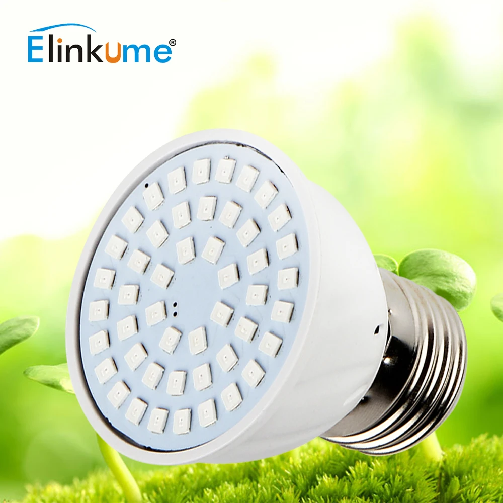 Elinkume полный спектр E27 LED Grow Light 220V 230V прожектор для быстрого роста цветочных