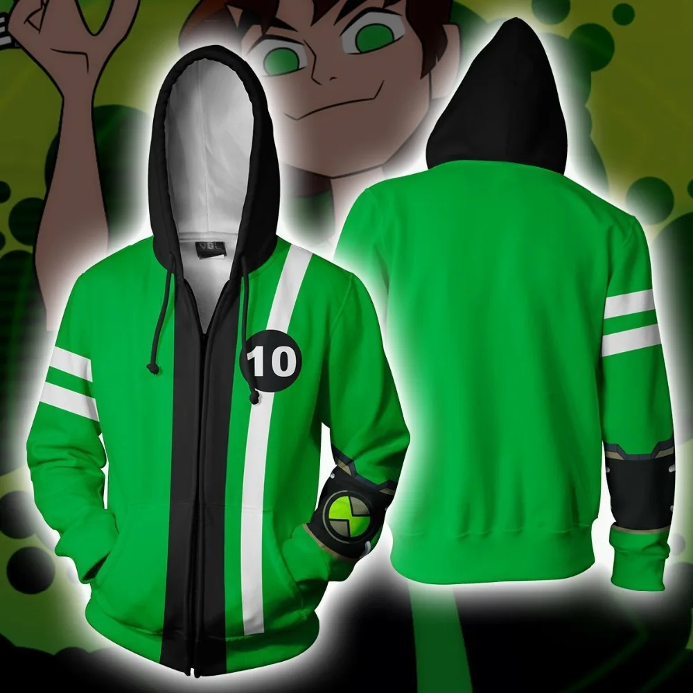 Толстовки с капюшоном для косплея костюмы Бен Теннисона Omnitrix 10|Костюмы из