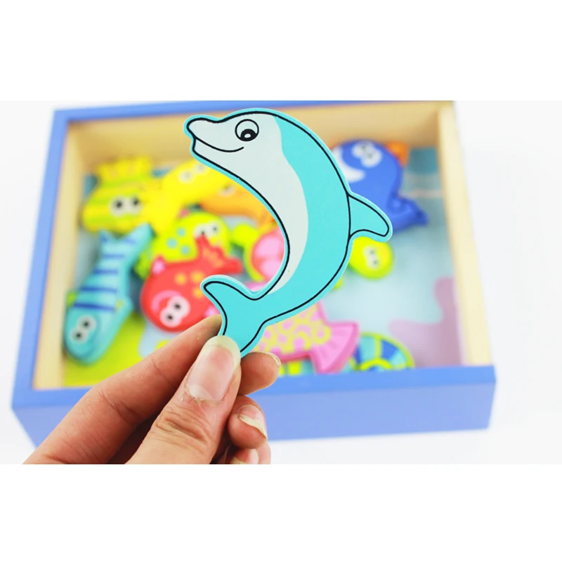 Деревянная рыболовная игра Детские деревянные игрушки рыбки набор|fishing game|fishing toy