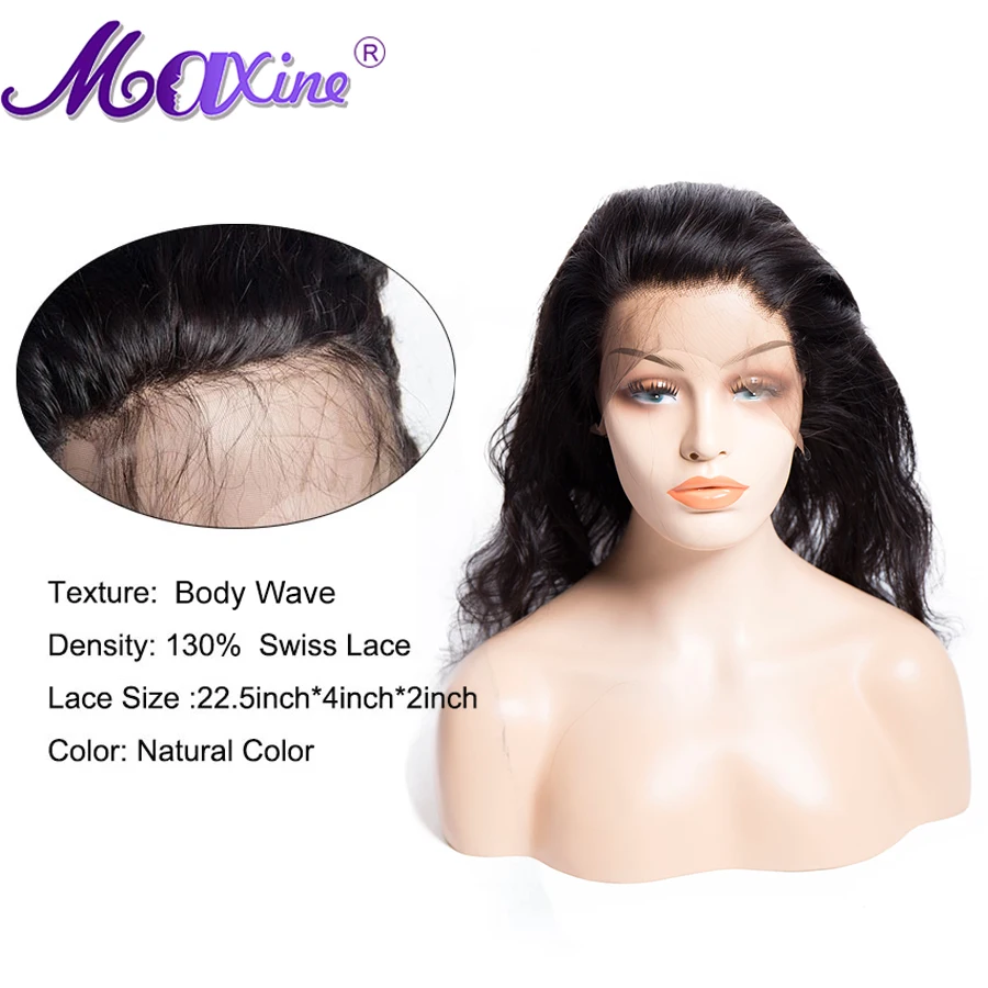 Максин волосы бразильский объемная волна 360 кружева фронтальной с отбеленные