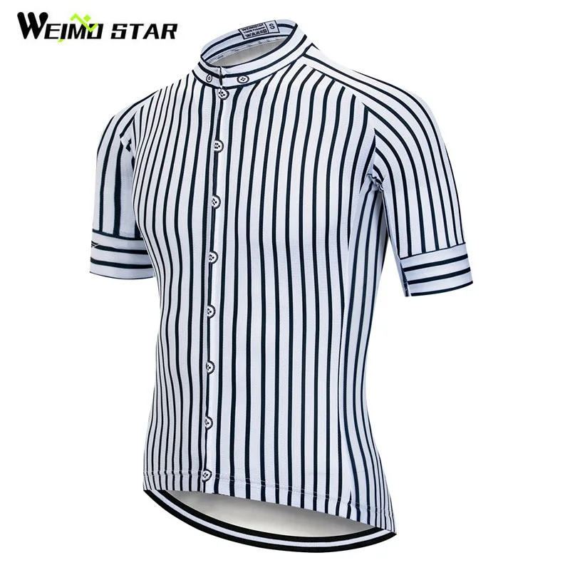 

Веломайка Weimostar Мужская, в полоску, Лето Одежда для велоспорта Pro Team, быстросохнущая, для горного велосипеда