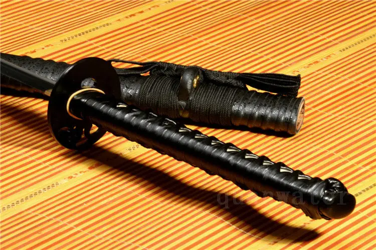 41 Дамасская складная стальная глина закаленное железо TSUBA японский самурайский