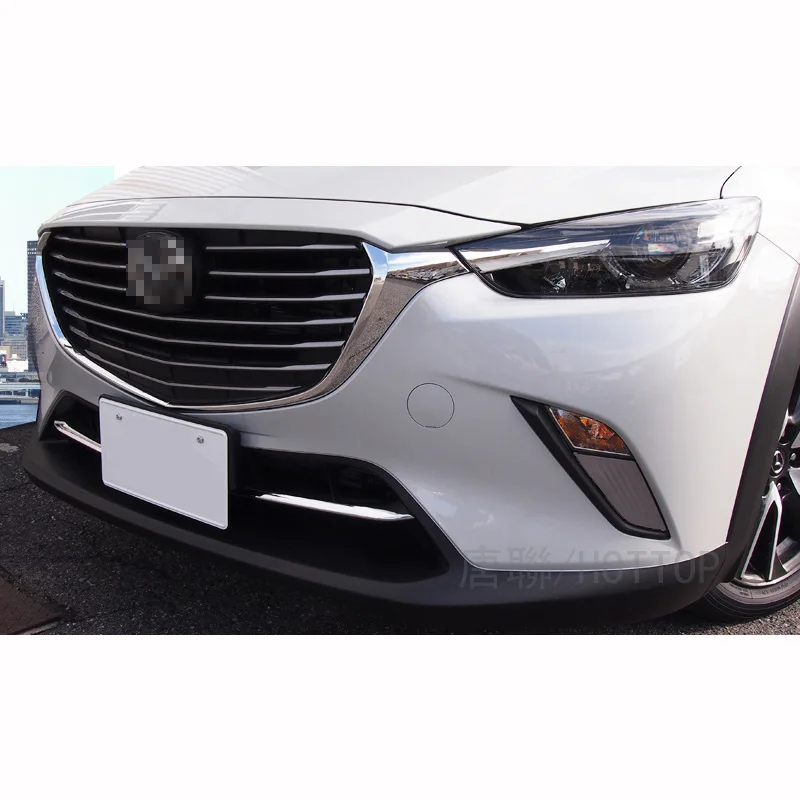 HOTTOP ABS Хром Передняя решетка Вокруг отделки для Mazda CX-3 стайлинга автомобилей