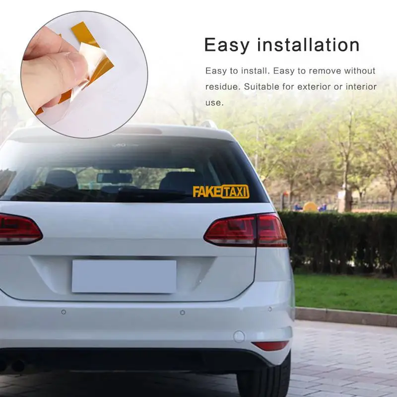 Новые 20*5 см забавные наклейки для автомобиля поддельные такси светоотражающие
