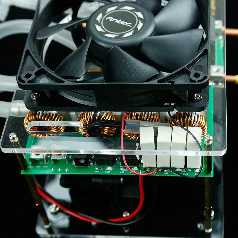 2000 Вт ZVS Магнитная индукционная нагревательная водяная охлаждающая пластина