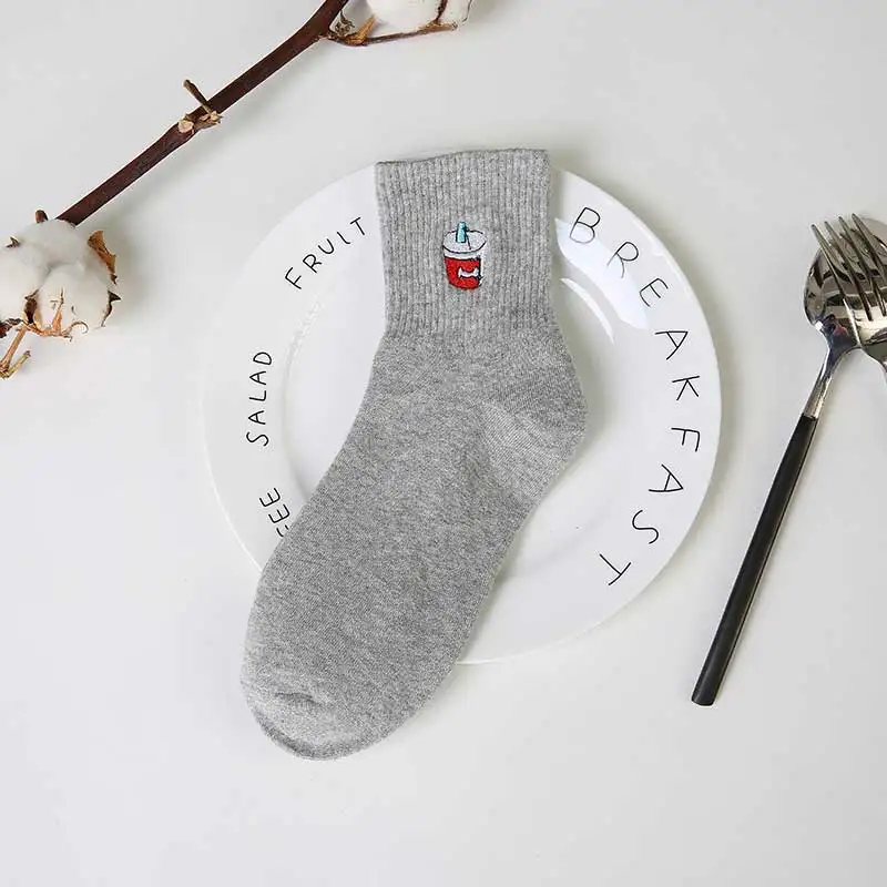 SP &amp CITY женские хлопковые носки в стиле Харадзюку С мультяшным рисунком короткие