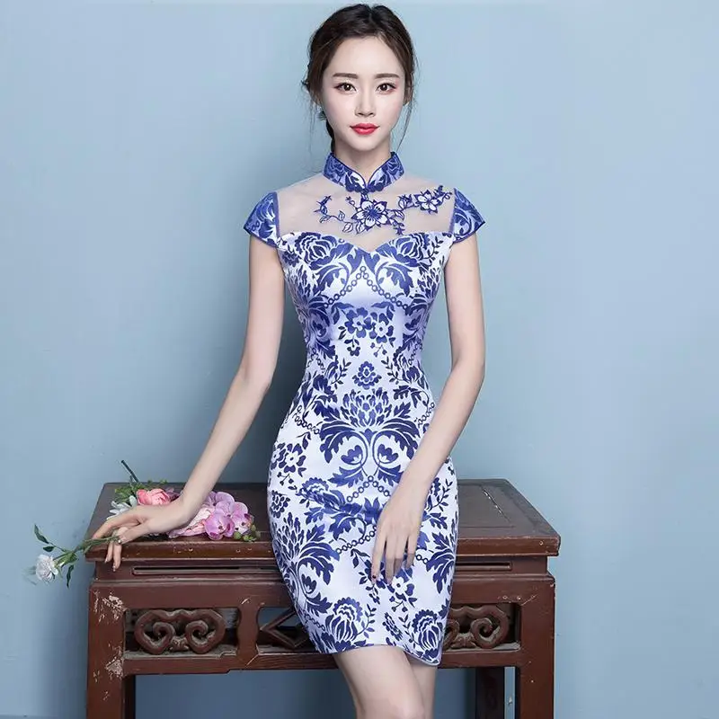 Сексуальные тонкие вечерние платья Cheongsam в винтажном китайском стиле, женское свадебное вечернее платье Qipao, Элегантное Длинное платье без рукавов в стиле ретро Vestidos - Цвет: style - 4
