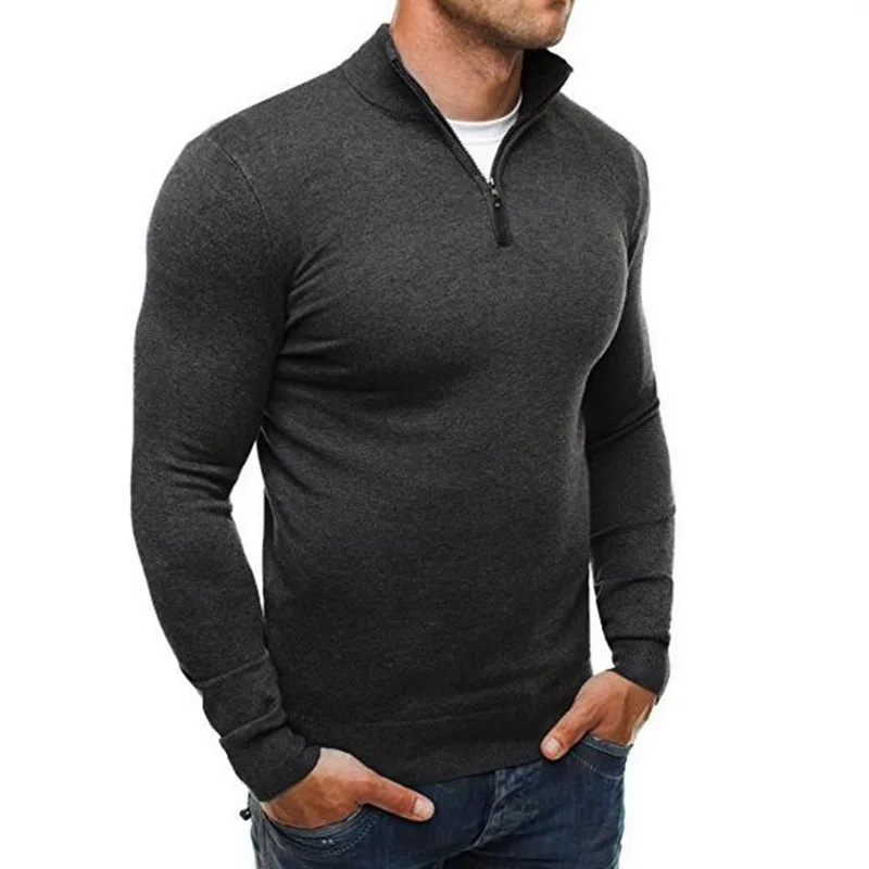 NIBESSER 2020 New Autumn Winter Fashion Men Sweater Casual Turtleneck Slim Fit Knitting Sweaters Knitted Pullover Brand | Мужская одежда