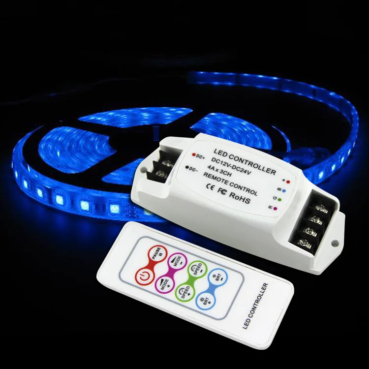 RGB 3CH led контроллер постоянного напряжения Женский выход Радиочастотный пульт